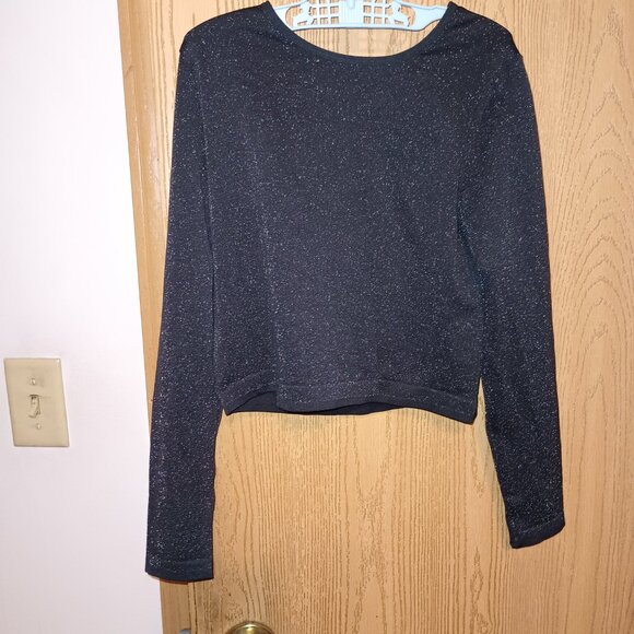 NEW Girls' Seamless Long Sleeve T-Shirt - All In Motion™ Black Sparkle - Picture 4 of 8